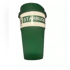 Starbucks green trendy stylish collector rubber lid ceramic eco green coffee mug